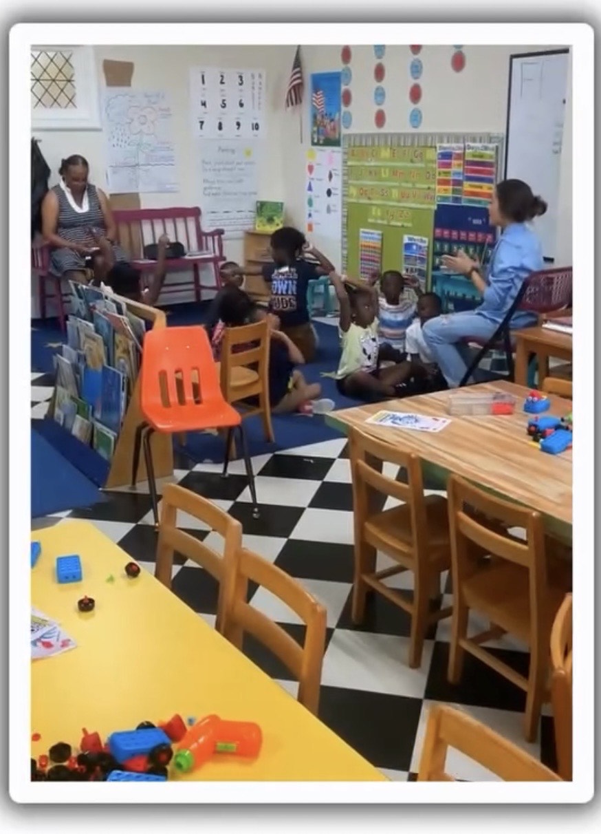 Children in a classroom for a Creative Einsteins STEM camp