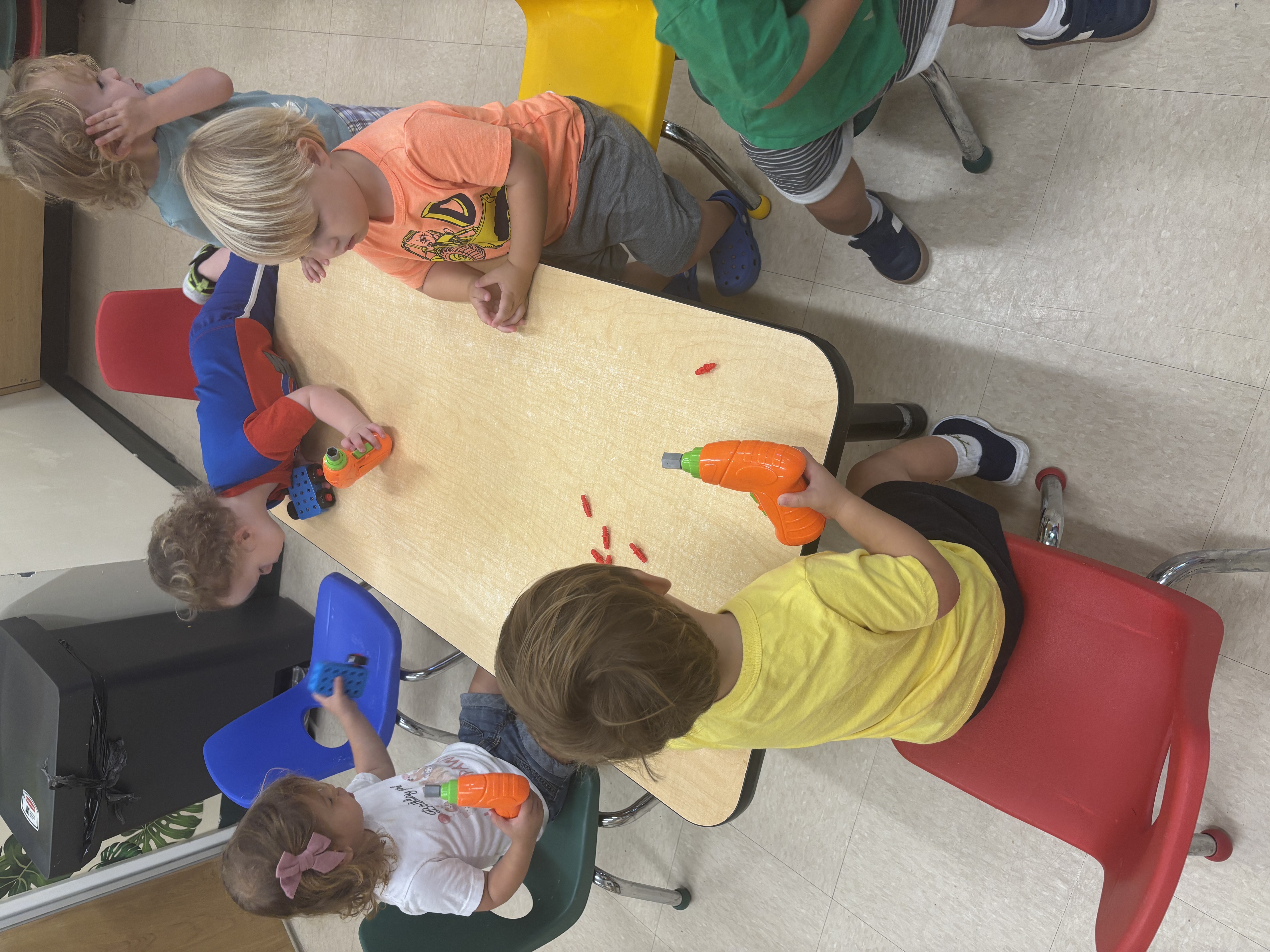Children working on a STEM project together